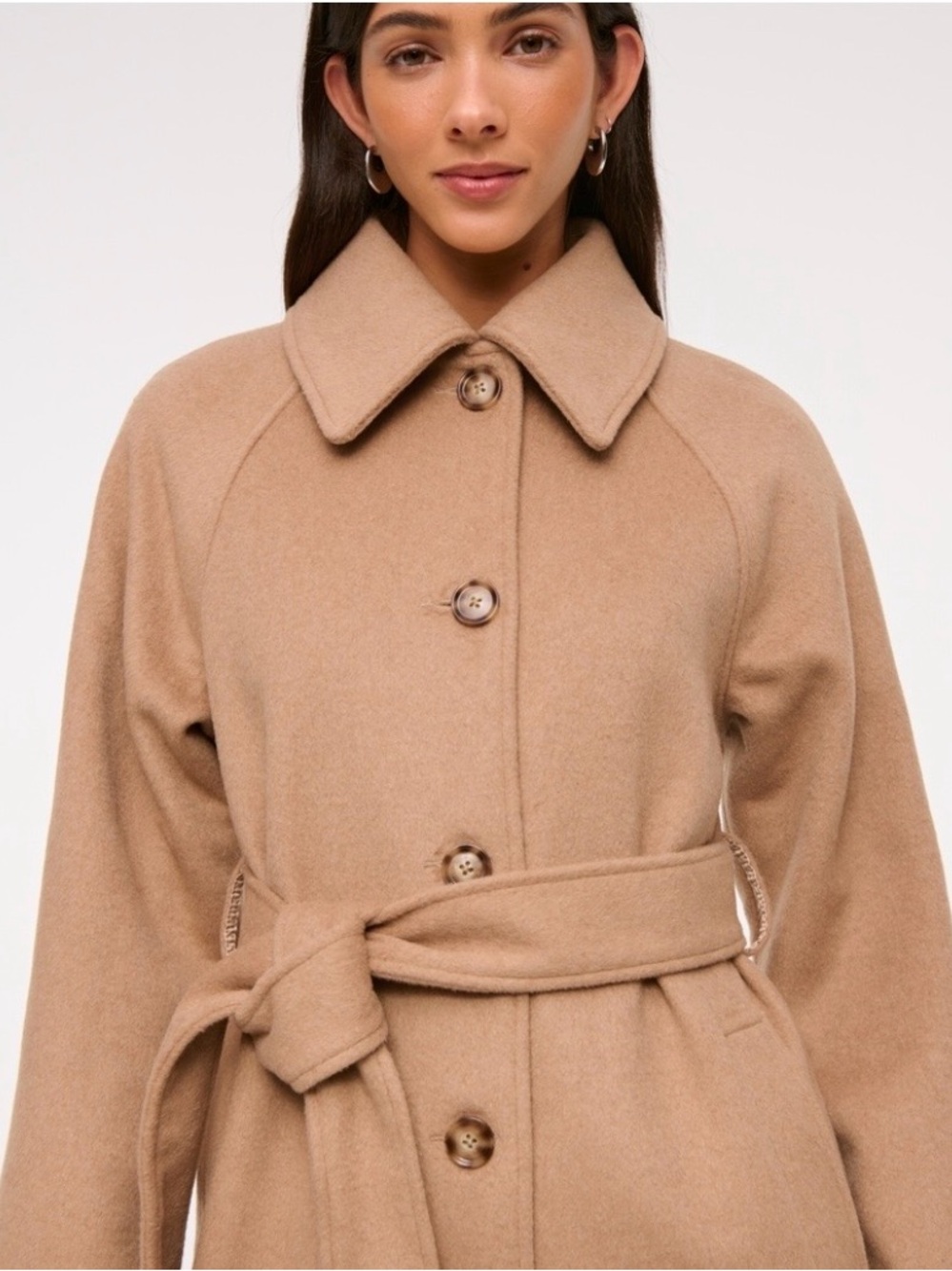 wool-blend belted coat - Picture 4 of 9